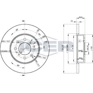 Stabdžių diskas ICER 78BD0841-2