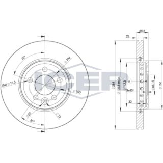 Stabdžių diskas ICER 78BD0844-2