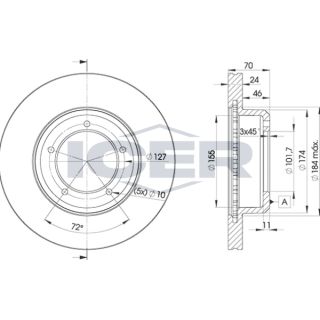 Stabdžių diskas ICER 78BD0902-2