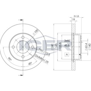 Stabdžių diskas ICER 78BD1008-2
