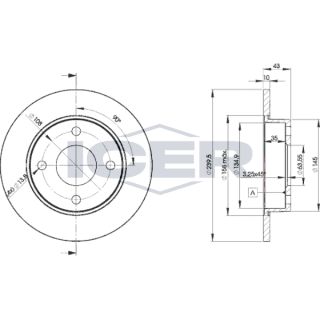 Stabdžių diskas ICER 78BD1063-2