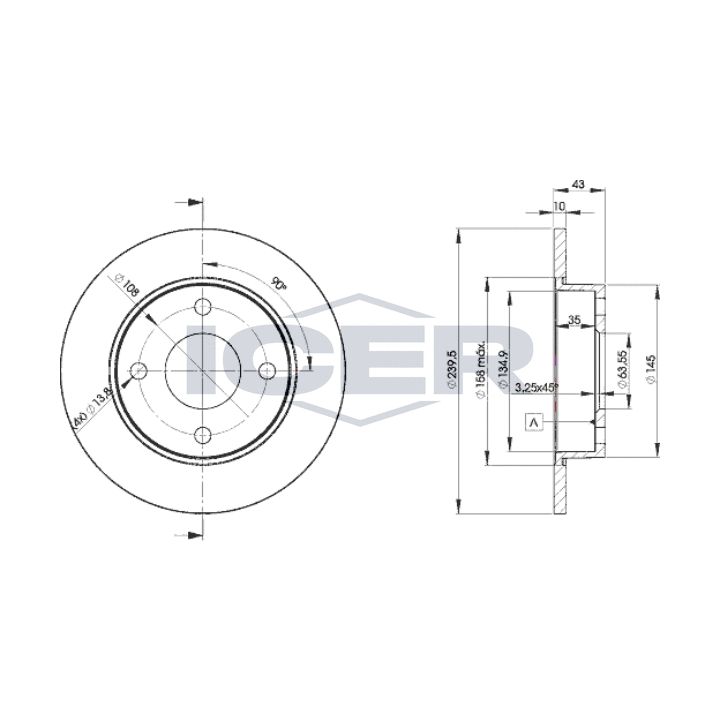 Stabdžių diskas ICER 78BD1063-2