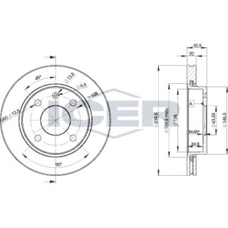Stabdžių diskas ICER 78BD1064-2
