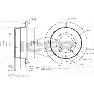 Stabdžių diskas ICER 78BD1264-1