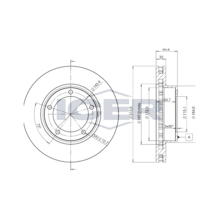 Stabdžių diskas ICER 78BD1265-2
