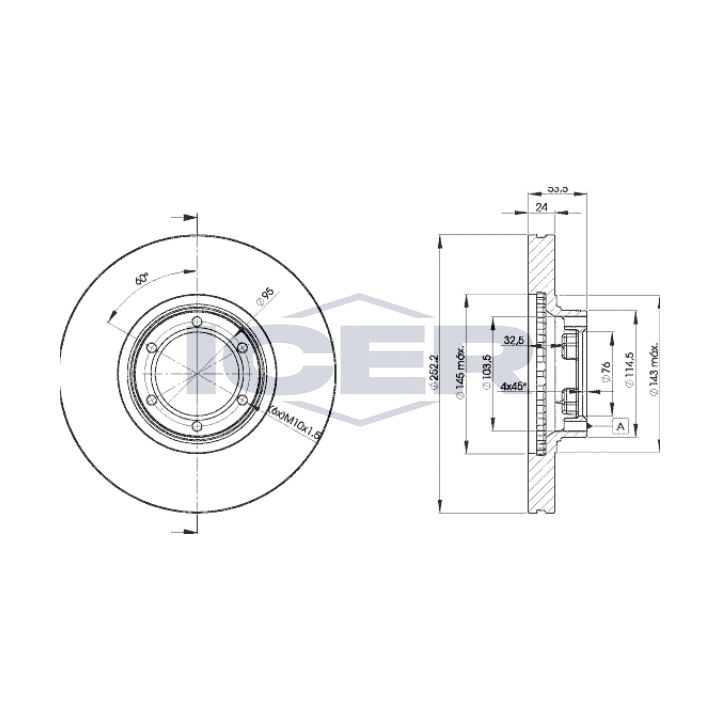Stabdžių diskas ICER 78BD1367-2
