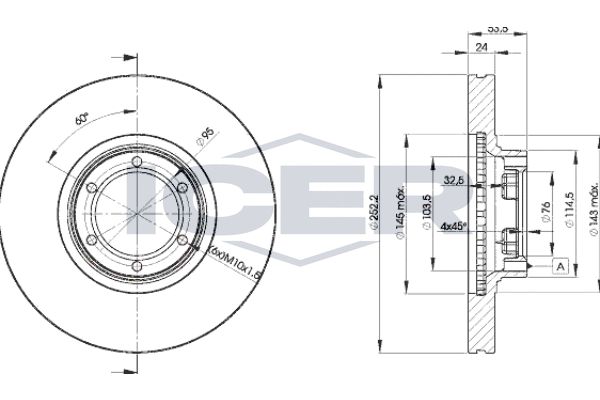Stabdžių diskas ICER 78BD1367-2