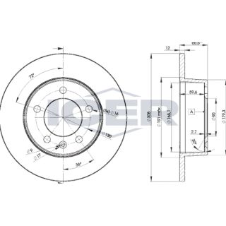 Stabdžių diskas ICER 78BD1410-2