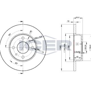 Stabdžių diskas ICER 78BD1815-2