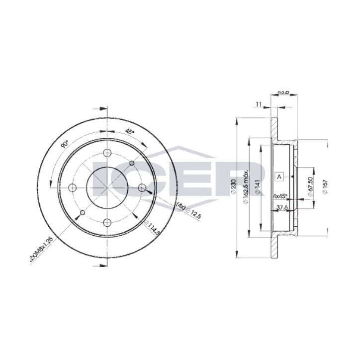 Stabdžių diskas ICER 78BD2000-2