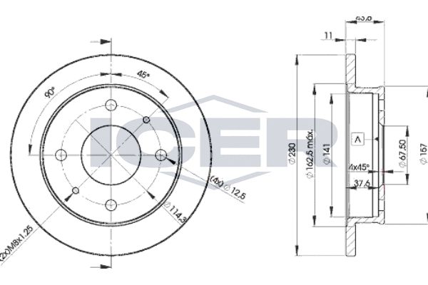 Stabdžių diskas ICER 78BD2000-2