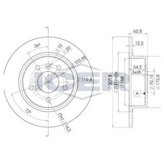 Stabdžių diskas ICER 78BD2004-2