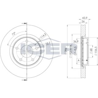 Stabdžių diskas ICER 78BD2057-2