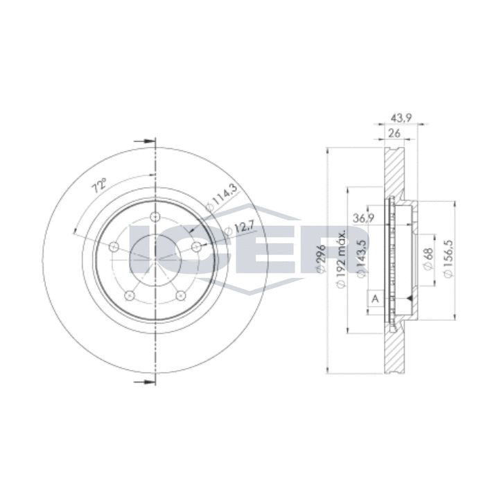 Stabdžių diskas ICER 78BD2057-2