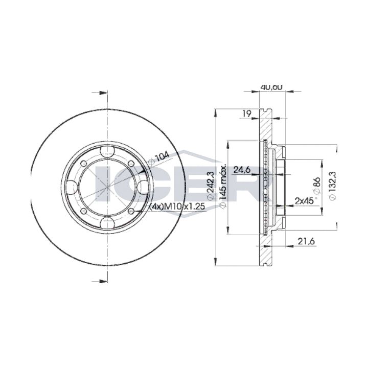 Stabdžių diskas ICER 78BD2135-2