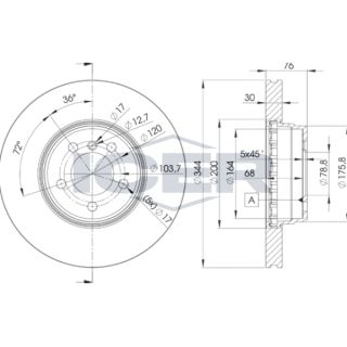 Stabdžių diskas ICER 78BD2207-2