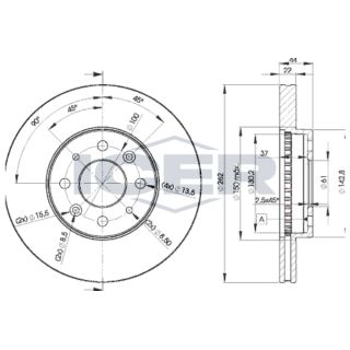 Stabdžių diskas ICER 78BD2232-2