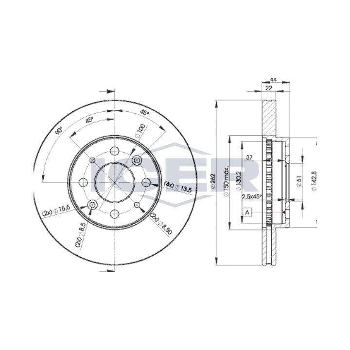 Stabdžių diskas ICER 78BD2232-2