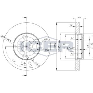 Stabdžių diskas ICER 78BD2233-2