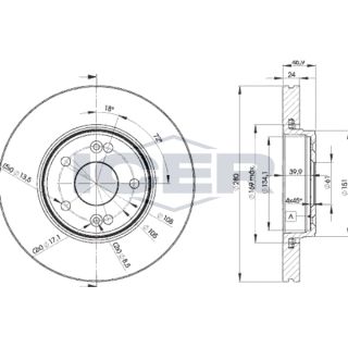 Stabdžių diskas ICER 78BD2234-2