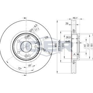 Stabdžių diskas ICER 78BD2235-2