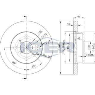 Stabdžių diskas ICER 78BD2250-2