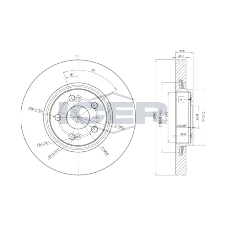 Stabdžių diskas ICER 78BD2317-2