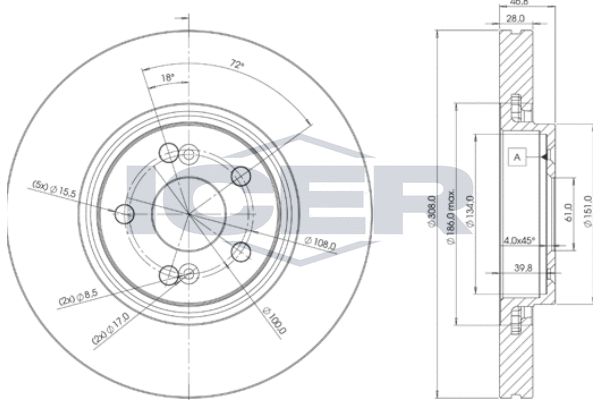 Stabdžių diskas ICER 78BD2317-2