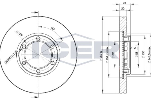 Stabdžių diskas ICER 78BD2376-2
