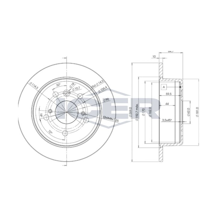 Stabdžių diskas ICER 78BD2443-2