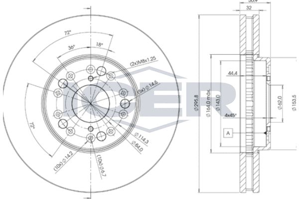Stabdžių diskas ICER 78BD2611-2