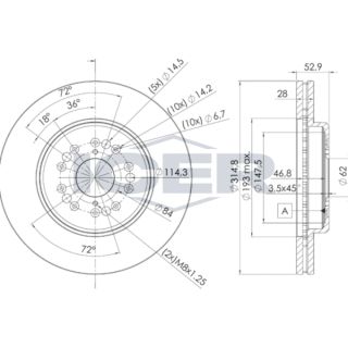 Stabdžių diskas ICER 78BD2649-2