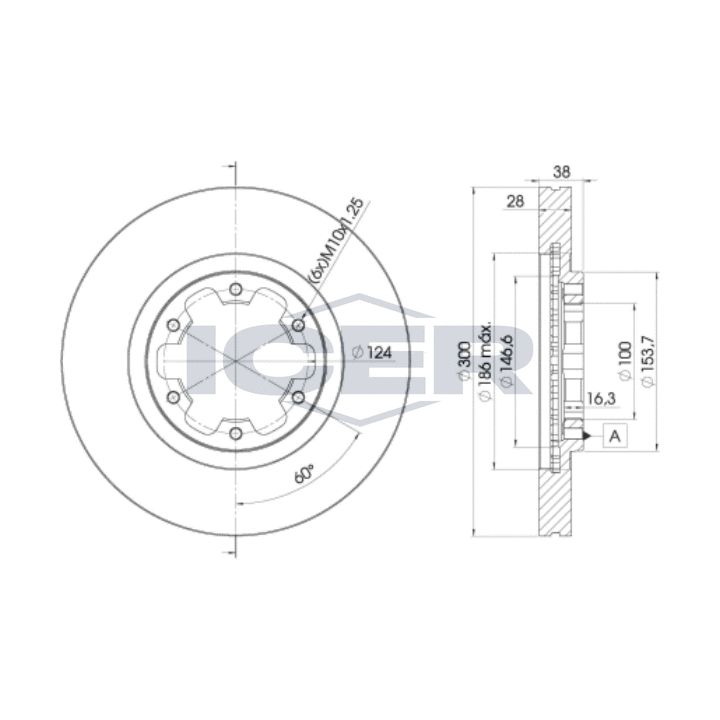 Stabdžių diskas ICER 78BD2772-2