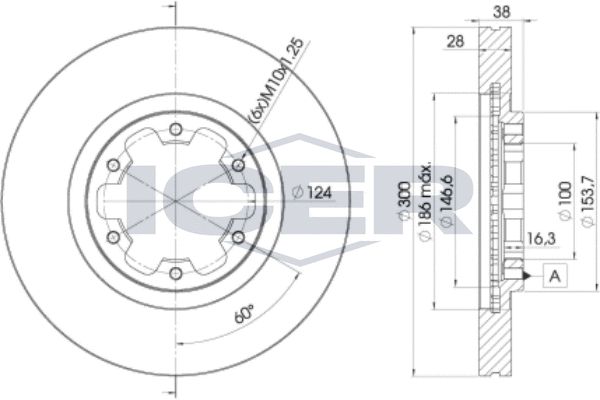 Stabdžių diskas ICER 78BD2772-2