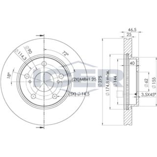 Stabdžių diskas ICER 78BD2881-2