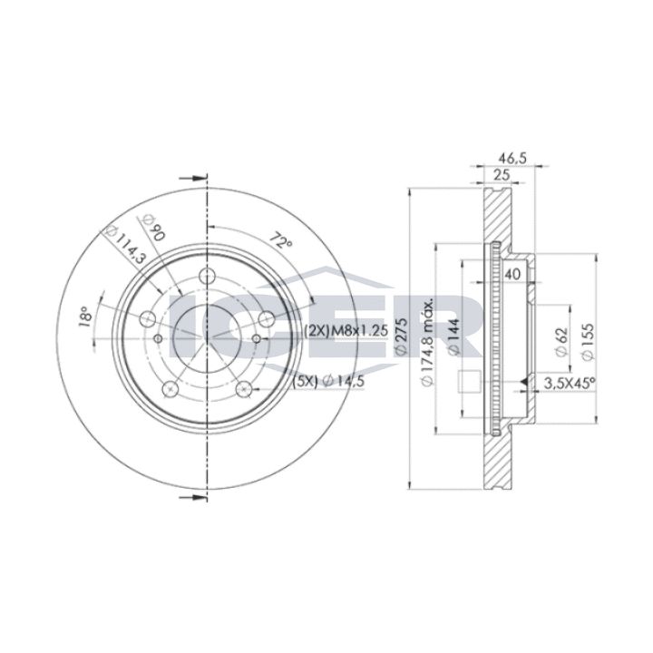 Stabdžių diskas ICER 78BD2881-2