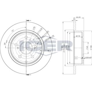 Stabdžių diskas ICER 78BD2882-2