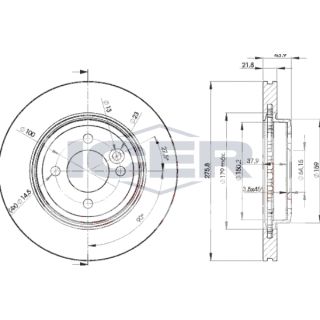Stabdžių diskas ICER 78BD2891-2