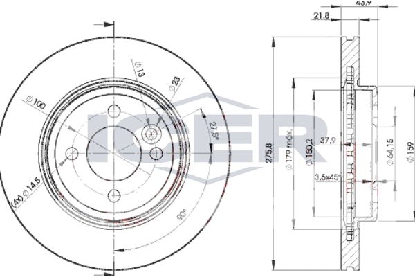 Stabdžių diskas ICER 78BD2891-2