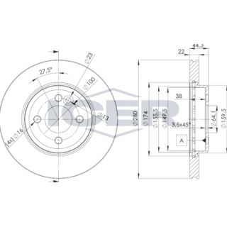 Stabdžių diskas ICER 78BD2893-2