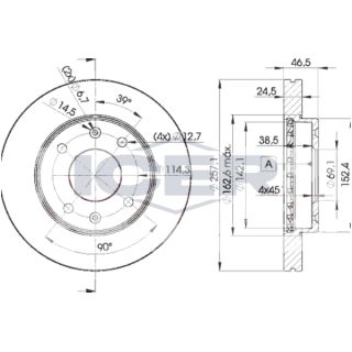 Stabdžių diskas ICER 78BD2902-2