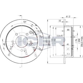 Stabdžių diskas ICER 78BD2907-2