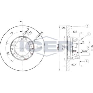 Stabdžių diskas ICER 78BD3017-1