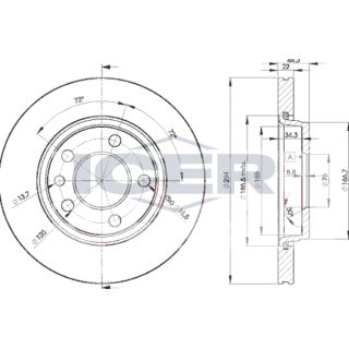 Stabdžių diskas ICER 78BD3021-2