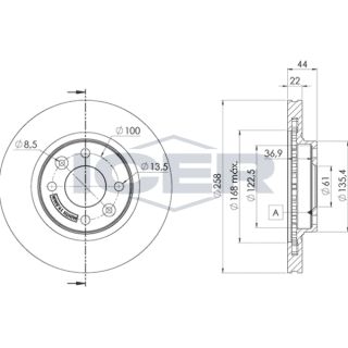 Stabdžių diskas ICER 78BD3108-2