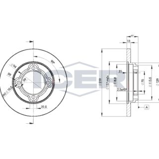 Stabdžių diskas ICER 78BD3252-2