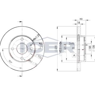 Stabdžių diskas ICER 78BD3254-2