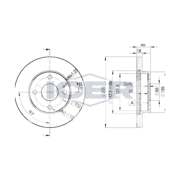 Stabdžių diskas ICER 78BD3254-2