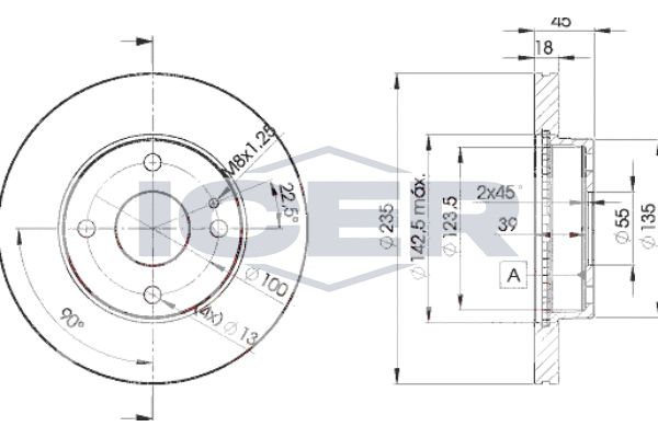 Stabdžių diskas ICER 78BD3254-2