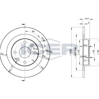 Stabdžių diskas ICER 78BD3257-2